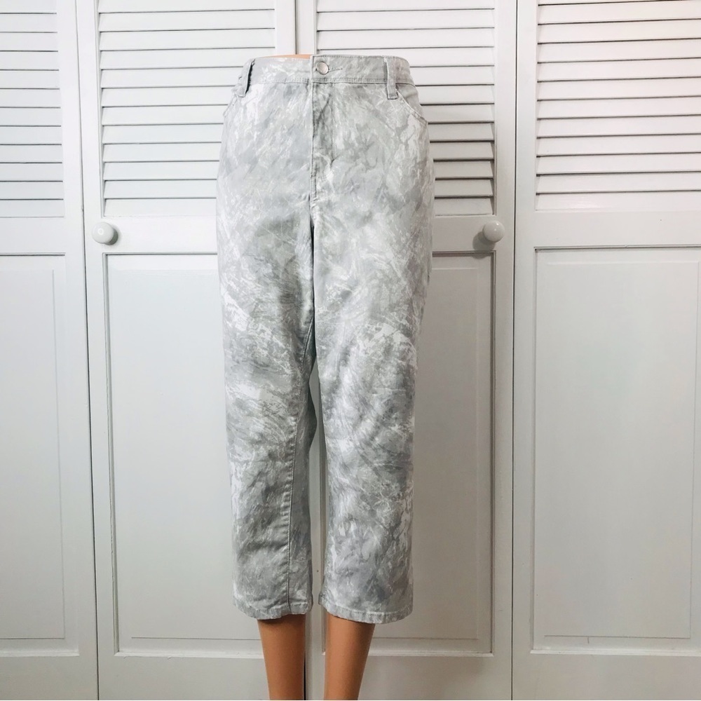 BANDOLINO Selene Gray High Waisted Ankle Pants Size 14